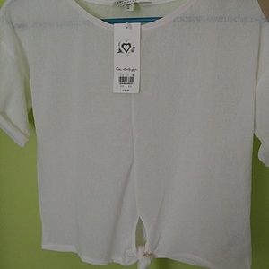 Sheer white top size 4